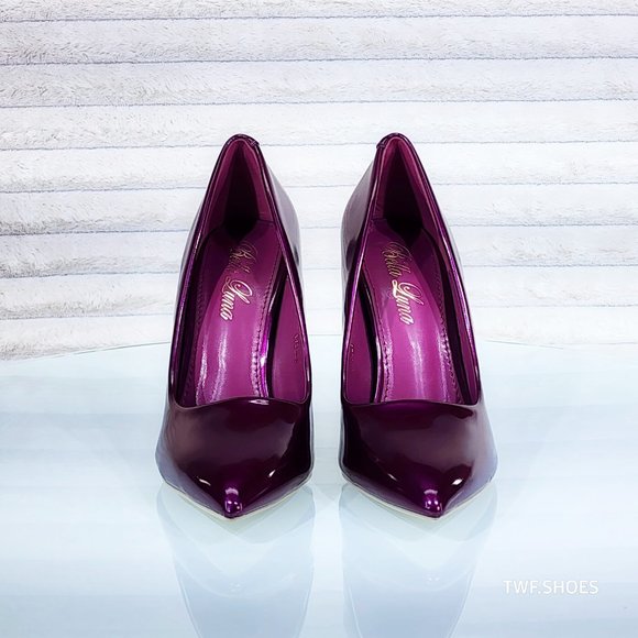 Violet Purple Patent High Heel Pumps Fabio - Picture 14 of 16
